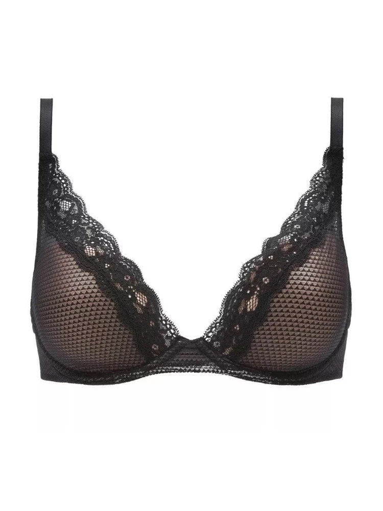 Passionata Brooklyn Plunge Bra - Black 4 Passionata Brooklyn Plunge Bra - Black - Image 4