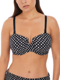 FANTASIE Santa Monica Bandeau Bikini Top - Black/White -Boosted Bras Sales Store 6723 20front 20w 20straps 9b8a7ff5 21b8 4e05 888c 8dbe5846435e