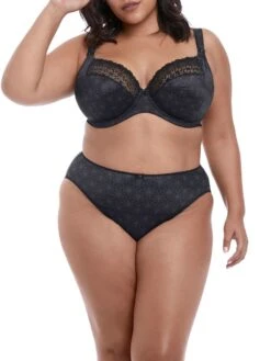 ELOMI Kim Side Support Plunge Bra - Black -Boosted Bras Sales Store BraForMe Elomi Kim EL4340 Bra BLK Black Full