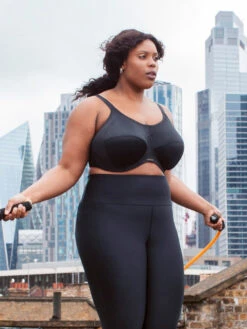 ELOMI Energise Sports Bra - Black 7 ELOMI Energise Sports Bra - Black -Boosted Bras Sales Store BraForMe Elomi Lingerie Energise 8041 BLK LS