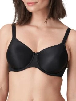 PRIMADONNA Satin Full Cup Bra - Black