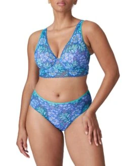 Morro Bay Half Padded Plunge Bra - Mermaid Blue -Boosted Bras Sales Store BraForMe PrimaDonna Twist Bra Lingerie 0142264 Full