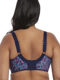 ELOMI Energise Sports Bra - Navy Geo -Boosted Bras Sales Store Elomi Energise Navy Geo Back 1