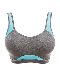 FREYA Epic Moulded Crop Top Sports Bra - Carbon -Boosted Bras Sales Store Freya Epic 4004 Carbon No Model