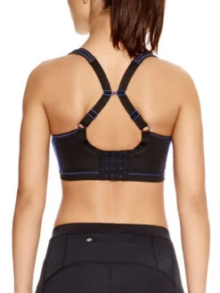 FREYA Epic Moulded Crop Top Sports Bra - Electric Black 6 FREYA Epic Moulded Crop Top Sports Bra - Electric Black -Boosted Bras Sales Store Freya Epic 4004 Electric Black Back Cross