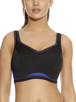FREYA Epic Moulded Crop Top Sports Bra - Electric Black