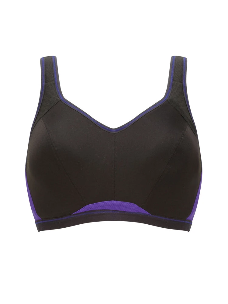 FREYA Epic Moulded Crop Top Sports Bra - Electric Black 4 FREYA Epic Moulded Crop Top Sports Bra - Electric Black - Image 4