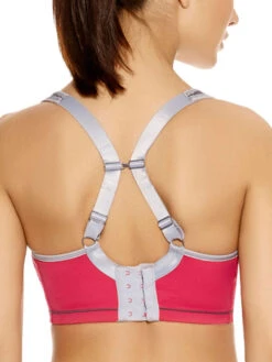 FREYA Sonic Moulded Spacer Sports Bra - Hot Crimson -Boosted Bras Sales Store Freya Sonic 4892 Hot Crissom Back Cross