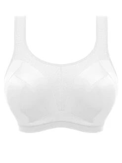 FREYA Dynamic Non-Wired Sports Bra - White -Boosted Bras Sales Store ac4014 whe cut freya active dynamic white soft sports bra