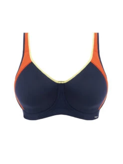 FREYA Sonic Moulded Spacer Sports Bra - Navy Spice -Boosted Bras Sales Store braforme ac4892 nse freya active sonic navy spice underwired moulded spacer sports bra ls