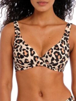 FREYA Animal Instinct High Apex Bikini Top - Natural