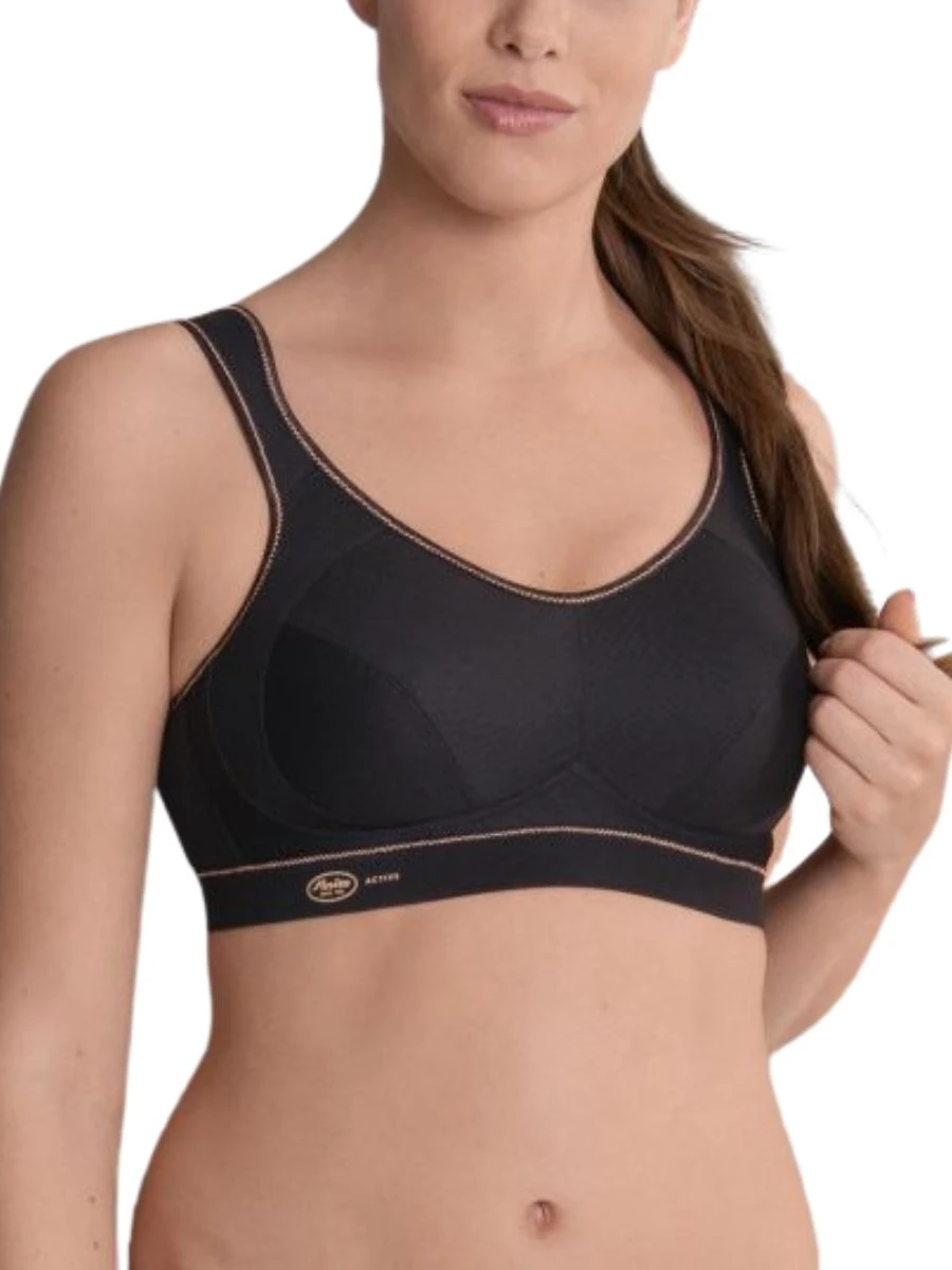 ANITA Extreme Control Sports Bra - Black/Gold 1 ANITA Extreme Control Sports Bra - Black/Gold