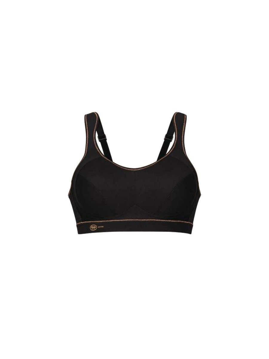 ANITA Extreme Control Sports Bra - Black/Gold 4 ANITA Extreme Control Sports Bra - Black/Gold - Image 4