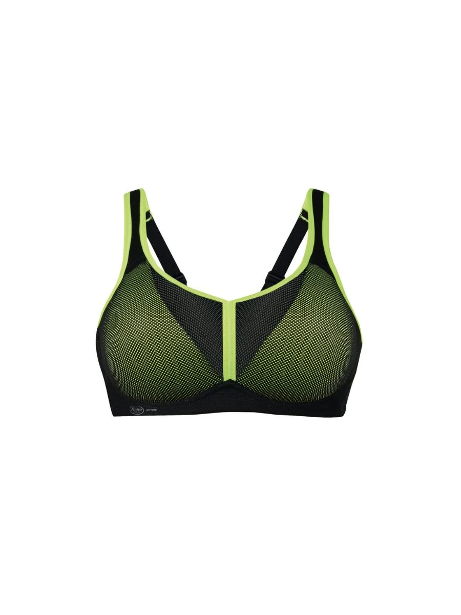 ANITA Air Control Deltapad Sports Bra - Black/Neon 5 ANITA Air Control Deltapad Sports Bra - Black/Neon - Image 5