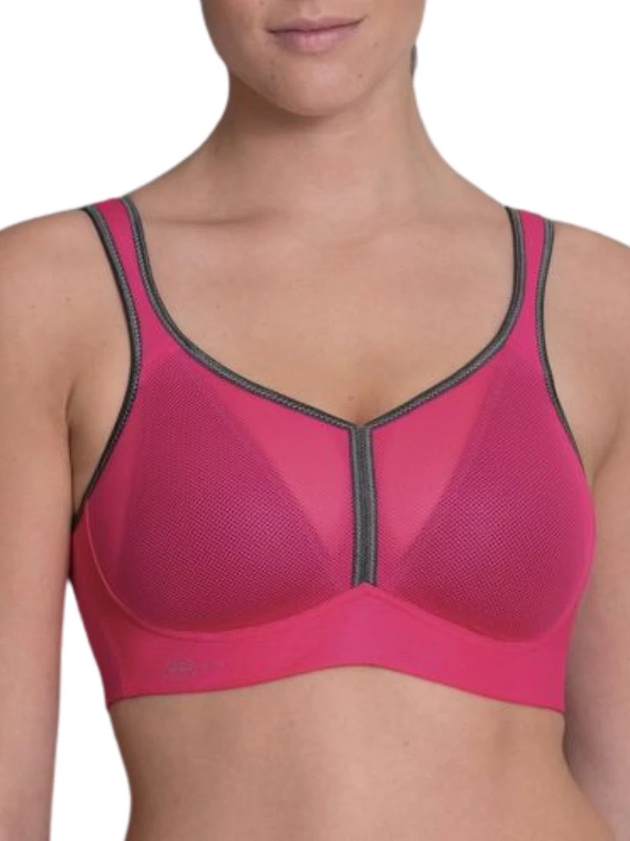 ANITA Air Control Deltapad Sports Bra - Pink/Anthracite 1 ANITA Air Control Deltapad Sports Bra - Pink/Anthracite