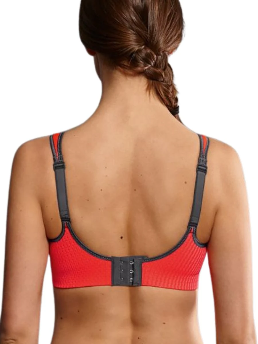 ANITA Air Control Deltapad Sports Bra - Coral/Anthracite 3 ANITA Air Control Deltapad Sports Bra - Coral/Anthracite - Image 3