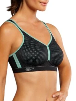 ANITA Performance Sports Bra - Black/Pool Blue