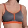ANITA Performance Sports Bra - Anthracite/Fiesta