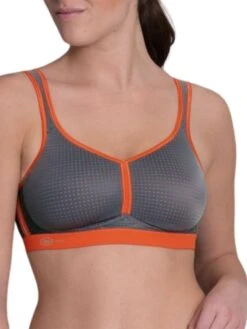 ANITA Performance Sports Bra - Anthracite/Fiesta