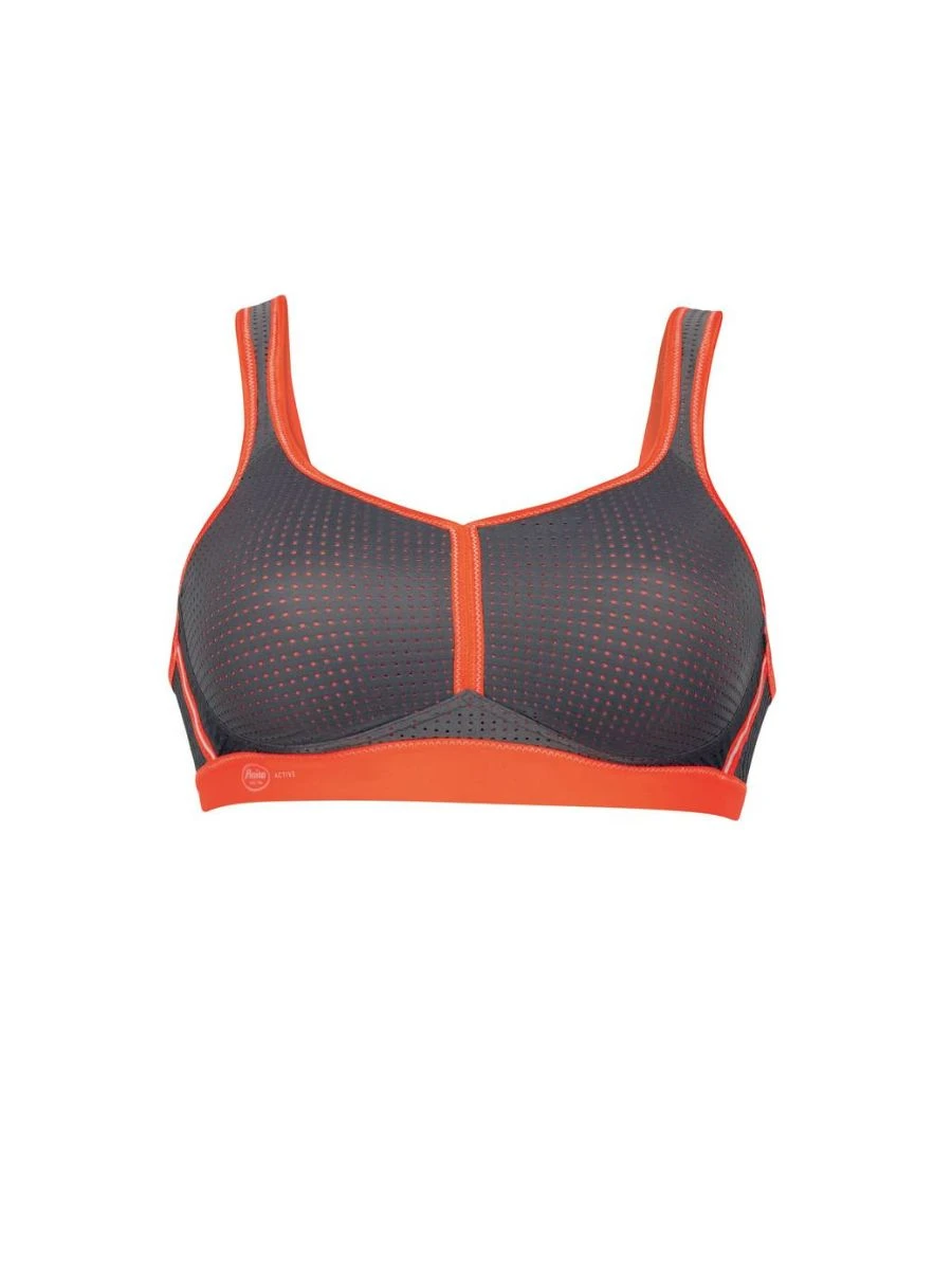 ANITA Performance Sports Bra - Anthracite/Fiesta 5 ANITA Performance Sports Bra - Anthracite/Fiesta - Image 5