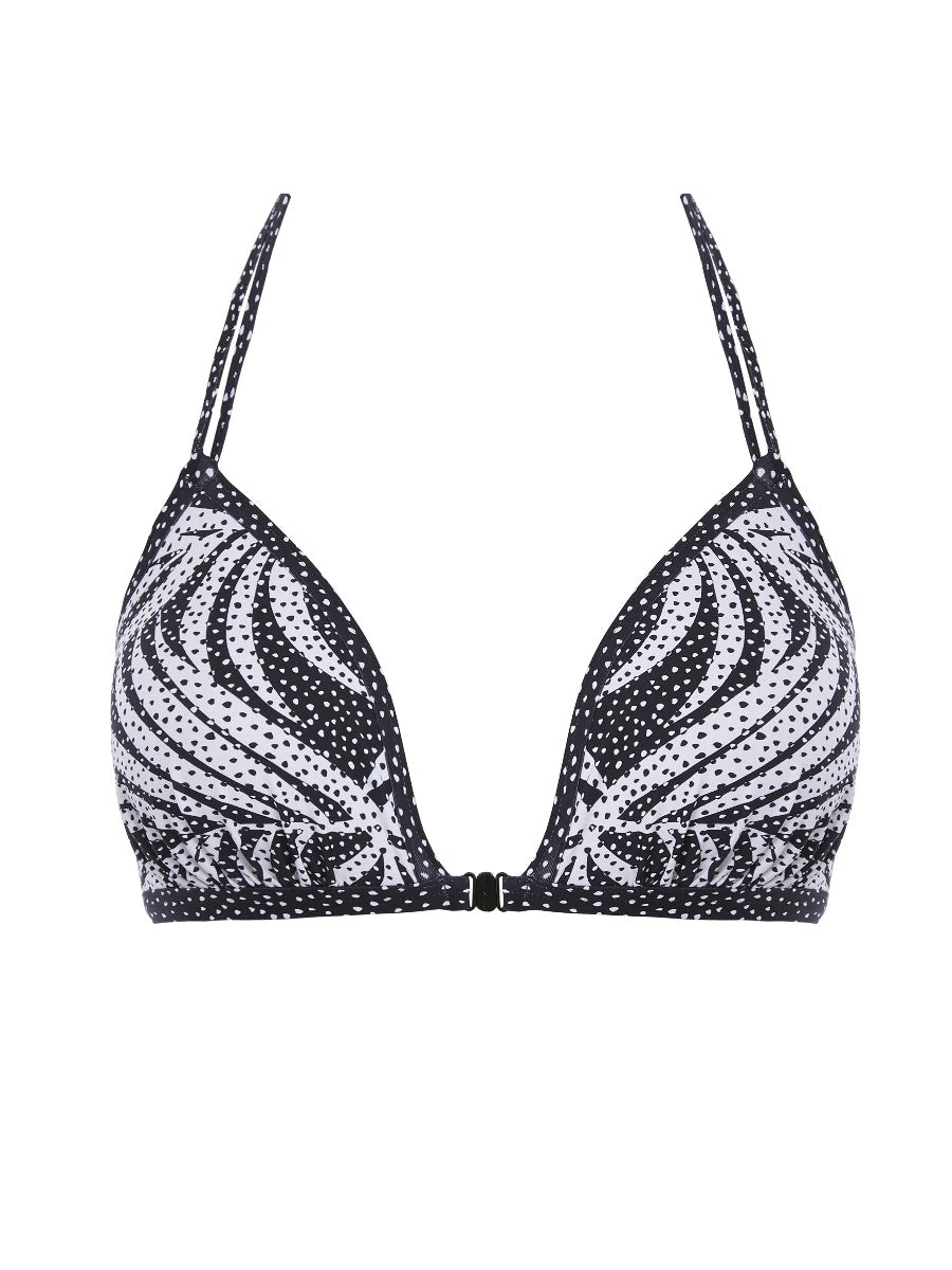 FREYA Gemini Palm Triangle Bikini Top - Monochrome 3 FREYA Gemini Palm Triangle Bikini Top - Monochrome - Image 3