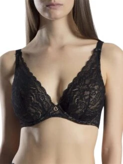 Aubade Rosessence Comfort Triangle Plunge Bra - Noir