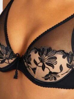 Aubade Lovessence Underwired Triangle Bra - Noir -Boosted Bras Sales Store braforme aubade rmf12 noi cl