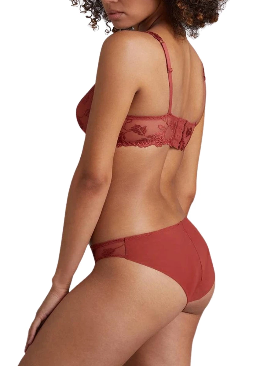 Aubade Softessence Underwired Triangle Bra - Terracotta 3 Aubade Softessence Underwired Triangle Bra - Terracotta - Image 3