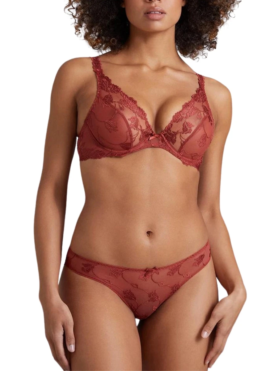 Aubade Softessence Underwired Triangle Bra - Terracotta 2 Aubade Softessence Underwired Triangle Bra - Terracotta - Image 2