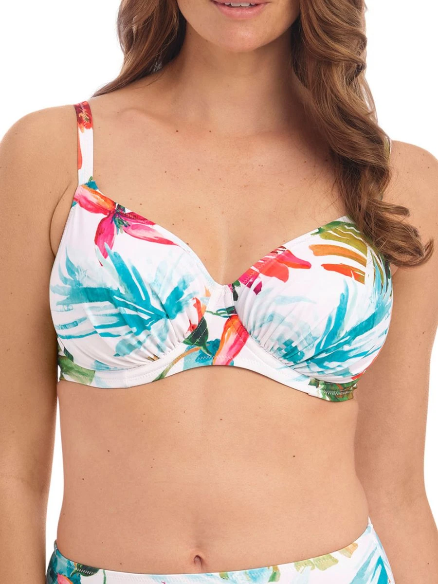 FANTASIE Kiawah Island Gathered Full Cup Bikini Top - Aquamarine 1 FANTASIE Kiawah Island Gathered Full Cup Bikini Top - Aquamarine