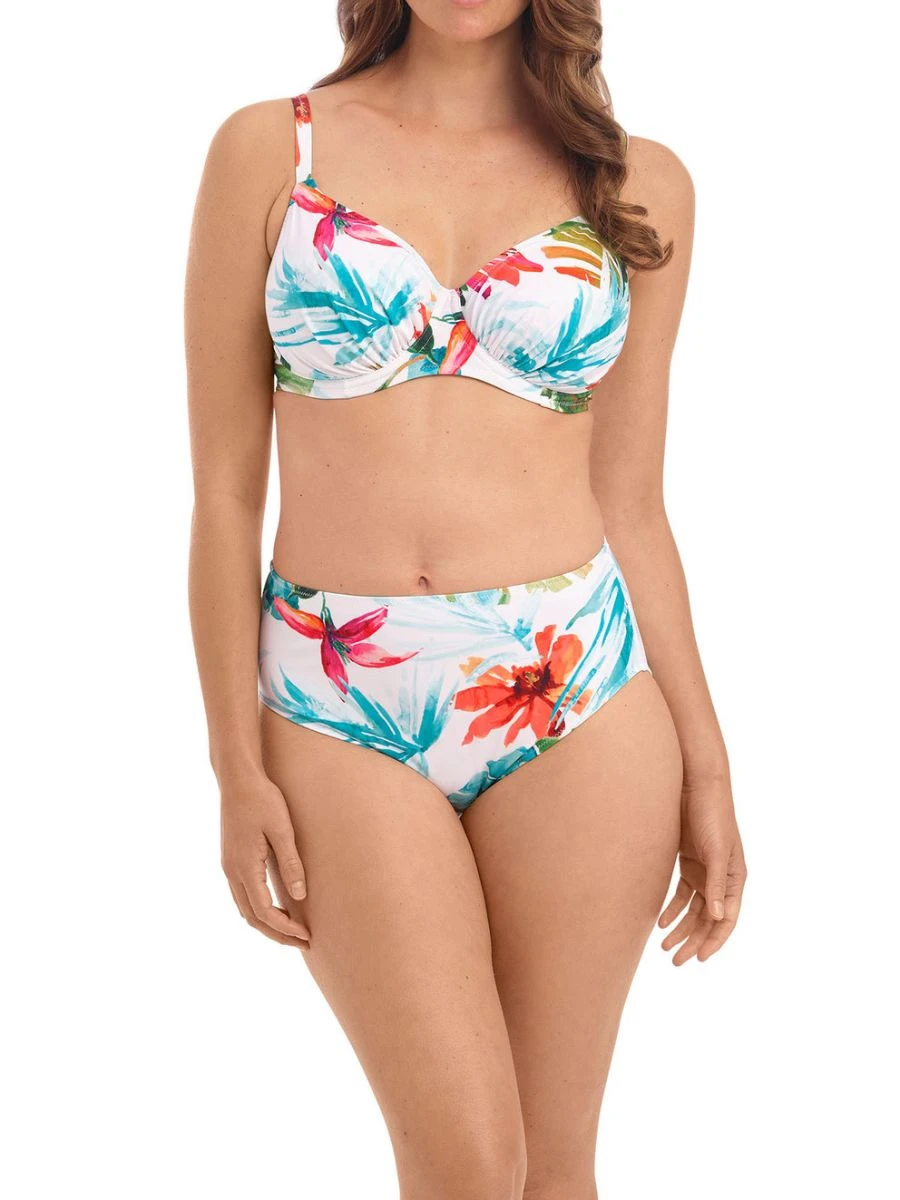 FANTASIE Kiawah Island Gathered Full Cup Bikini Top - Aquamarine 2 FANTASIE Kiawah Island Gathered Full Cup Bikini Top - Aquamarine - Image 2