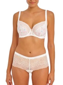 FREYA Daydreaming Plunge Bra - Flora White -Boosted Bras Sales Store braforme bra freya daydreaming 400802 flt full