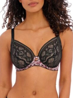 FREYA Infinity Fields Plunge Bra - Black