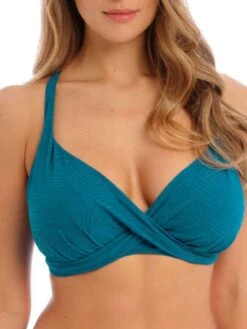 FANTASIE Ottawa Plunge Bikini Top - Petrol 9 FANTASIE Ottawa Plunge Bikini Top - Petrol -Boosted Bras Sales Store braforme fantasie ottawa 6495 peo front