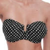 FANTASIE Santa Monica Bandeau Bikini Top - Black/White