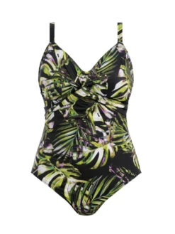 FANTASIE Palm Valley Twist Front Swimsuit - Black -Boosted Bras Sales Store braforme fantasie swimwear palm valley black uw twist front swimsuit fs6768 p
