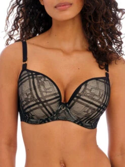 Freya Fatale Moulded Plunge T-Shirt Bra - Noir