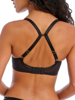 FREYA Show-off Moulded Plunge T-Shirt Bra - Black -Boosted Bras Sales Store braforme freya 401631 blk b1