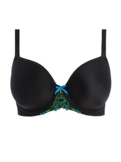 FREYA Show-off Moulded Plunge T-Shirt Bra - Black -Boosted Bras Sales Store braforme freya 401631 blk c