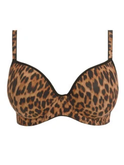 FREYA Wild Side Moulded Plunge T-Shirt Bra - Leopard 11 FREYA Wild Side Moulded Plunge T-Shirt Bra - Leopard -Boosted Bras Sales Store braforme freya aa401231 led c