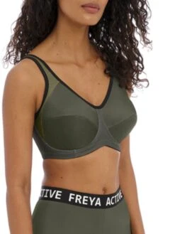 FREYA Core Sports Bra - Khaki -Boosted Bras Sales Store braforme freya active sportswear khi khaki ac4002 s