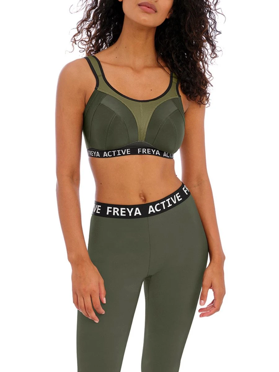 FREYA Dynamic Non-Wired Sports Bra - Khaki 2 FREYA Dynamic Non-Wired Sports Bra - Khaki - Image 2