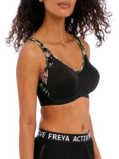 FREYA Sonic Moulded Spacer Sports Bra - Jungle Black 10 FREYA Sonic Moulded Spacer Sports Bra - Jungle Black -Boosted Bras Sales Store braforme freya activewear ac44892 sonic jungle falls juk s