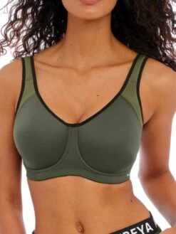 FREYA Sonic Moulded Spacer Sports Bra - Khaki