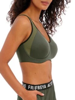 FREYA Sonic Moulded Spacer Sports Bra - Khaki 10 FREYA Sonic Moulded Spacer Sports Bra - Khaki -Boosted Bras Sales Store braforme freya activewear ac44892 sonic khaki khi s