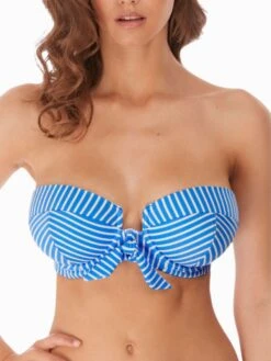 FREYA Beach Hut Bandeau Bikini Top - Blue Moon