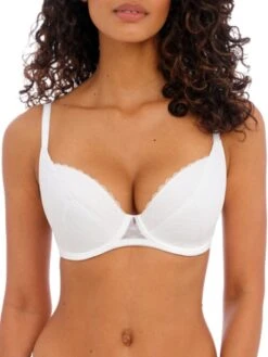 FREYA Signature Padded Plunge Bra - White