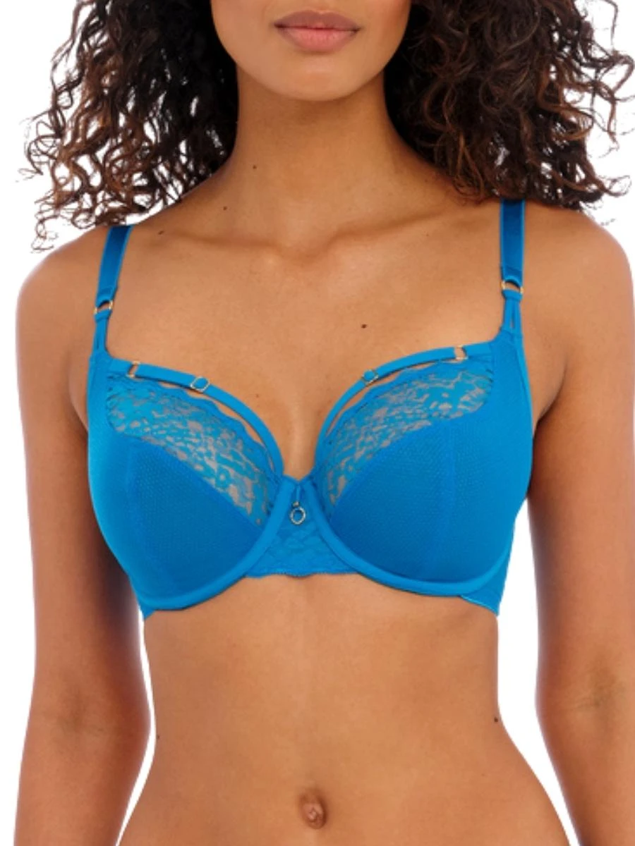 FREYA Temptress Plunge Bra - Med Blue 1 FREYA Temptress Plunge Bra - Med Blue