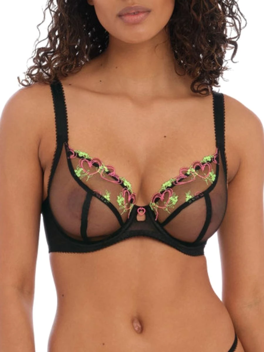 FREYA Loveland Sheer Plunge Bra - Black 1 FREYA Loveland Sheer Plunge Bra - Black