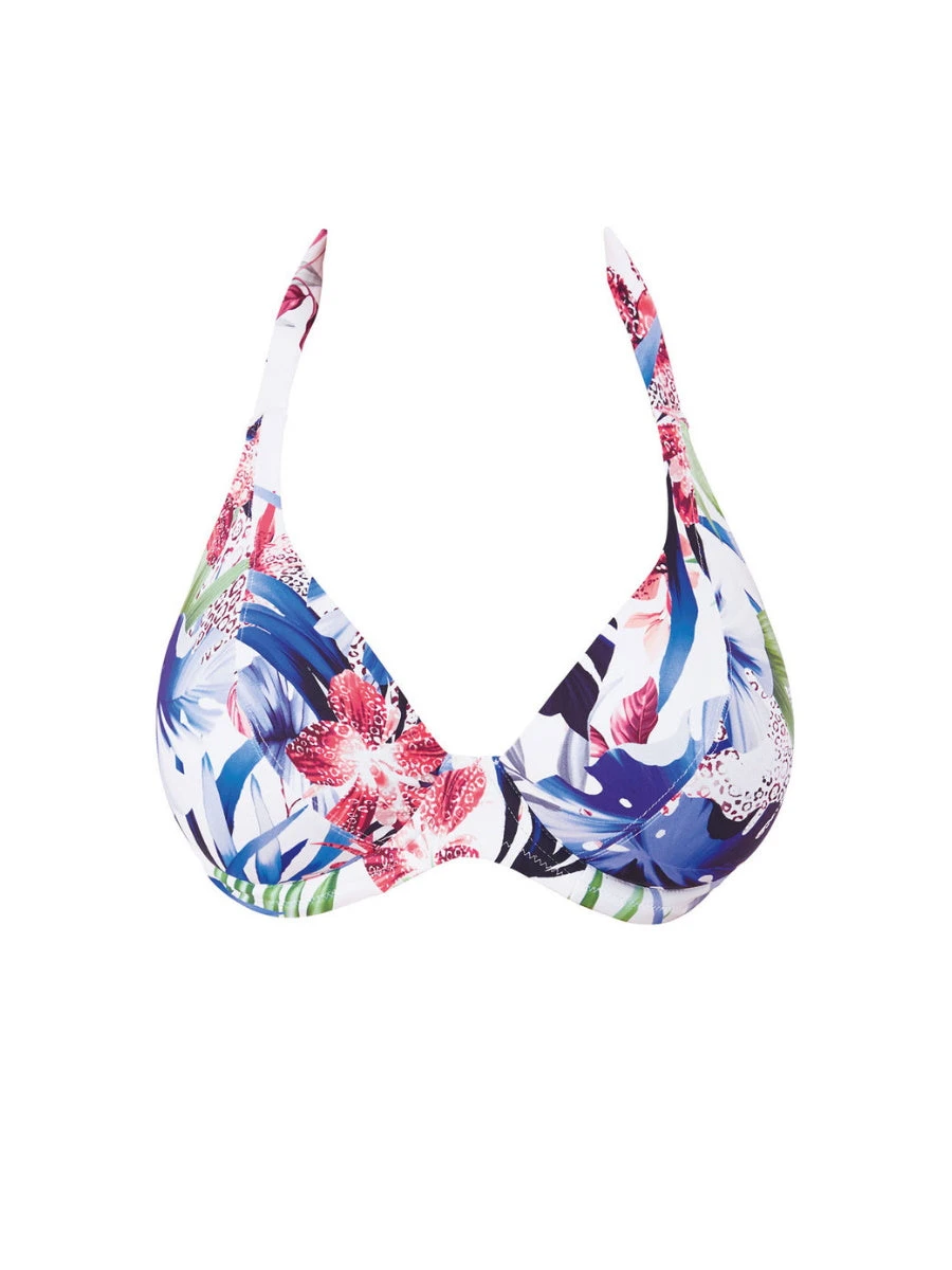 FANTASIE Santa Catalina Halter Plunge Bikini Top - Blue Depths 3 FANTASIE Santa Catalina Halter Plunge Bikini Top - Blue Depths - Image 3